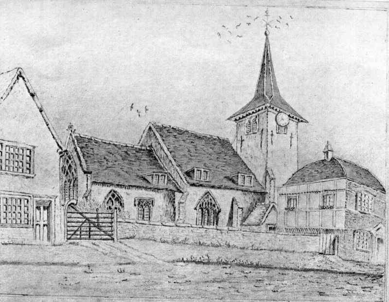 Drawing of the chapel from the high street.