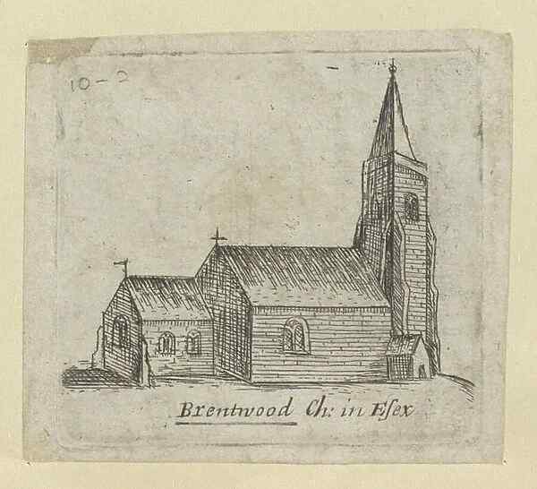 The earliest image of the chapel probably from the early 18th century, collected in King George III's Topographical Collection now in the British Library. Showing the chapel before the dormers were added.
