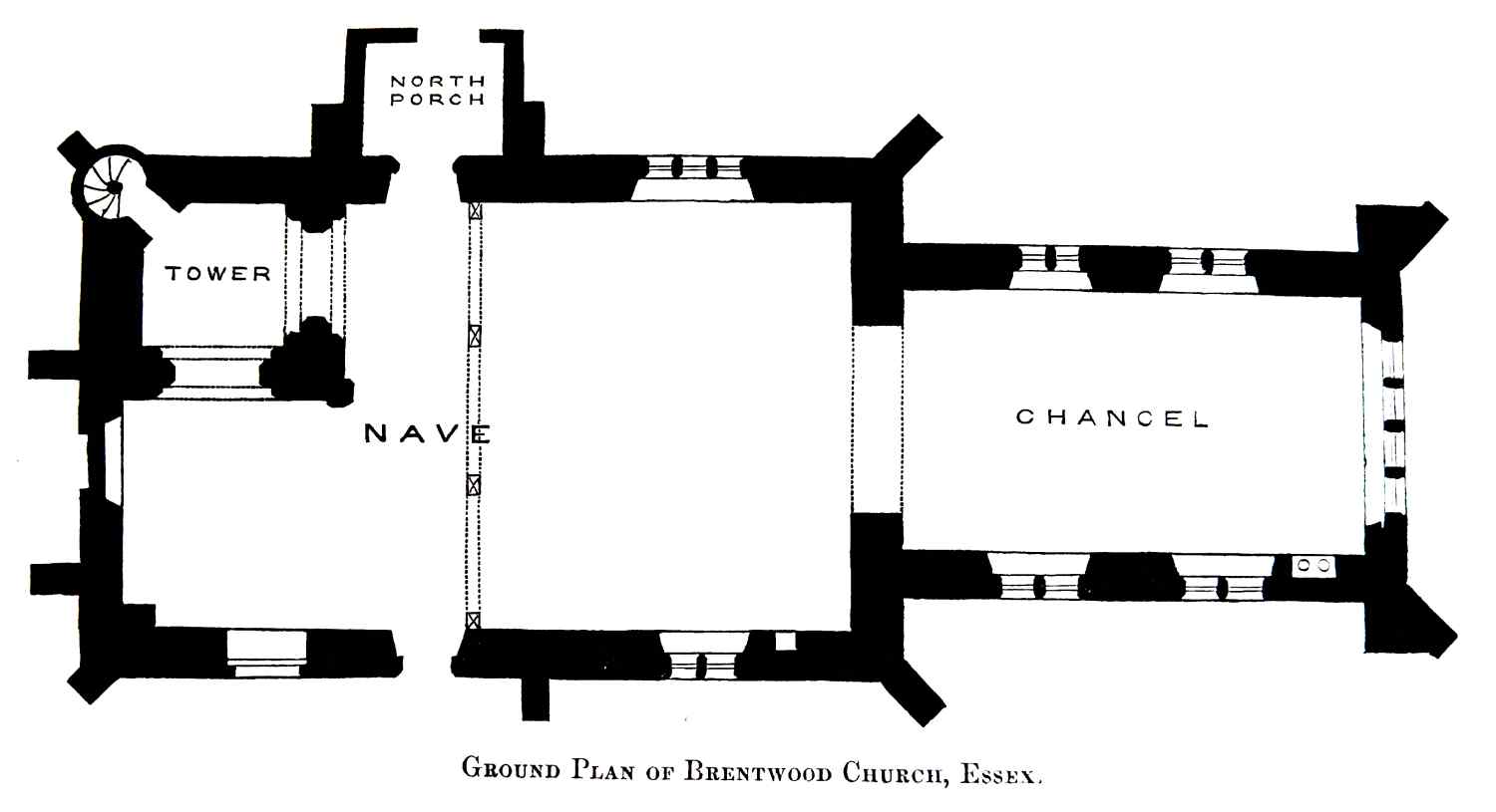 Floor plan of the chapel.